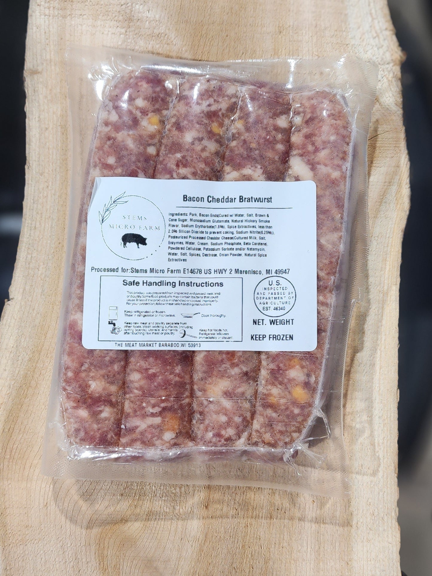 Brat: Bacon and Cheddar